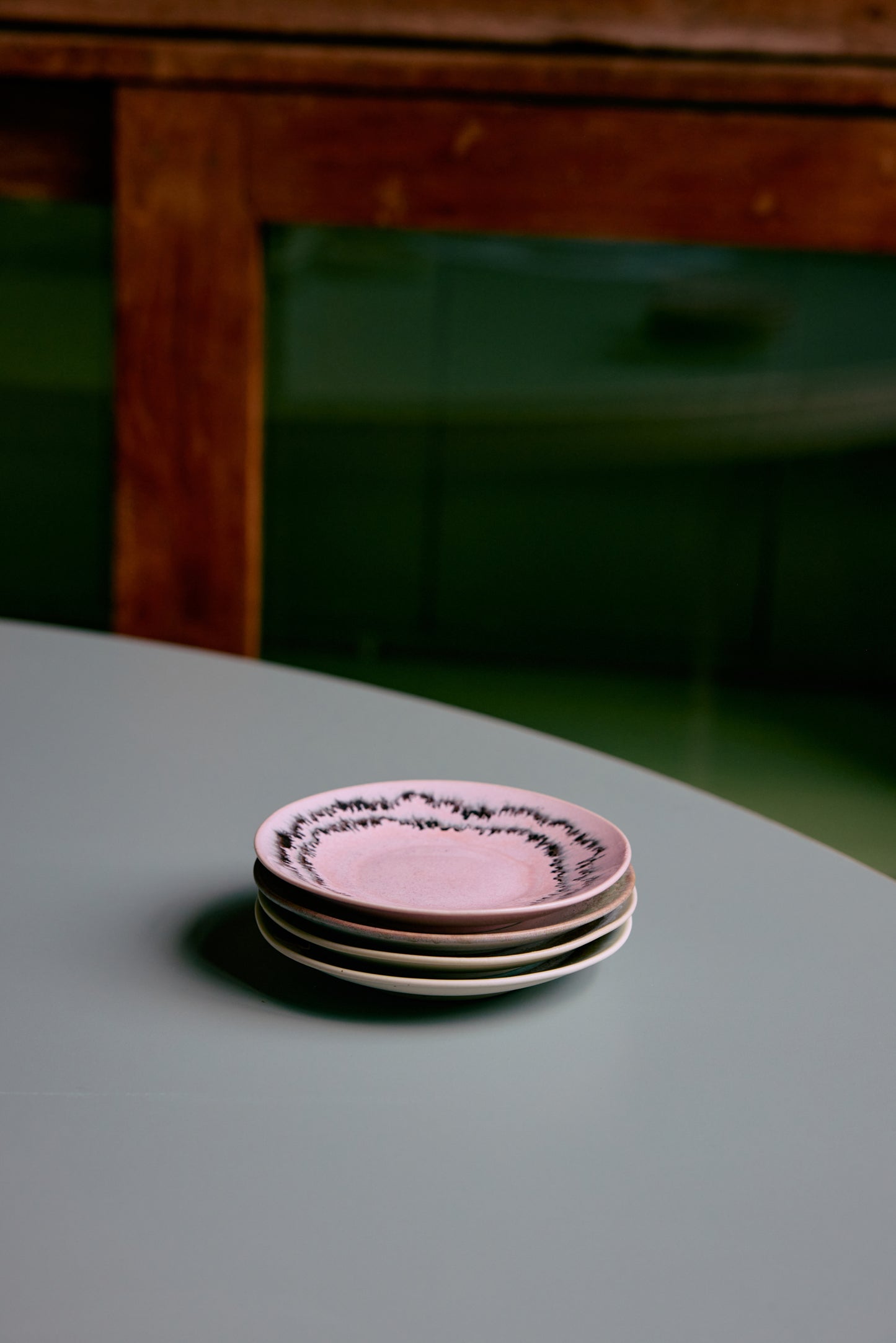 70s ceramics: saucers, doodle (set of 4)