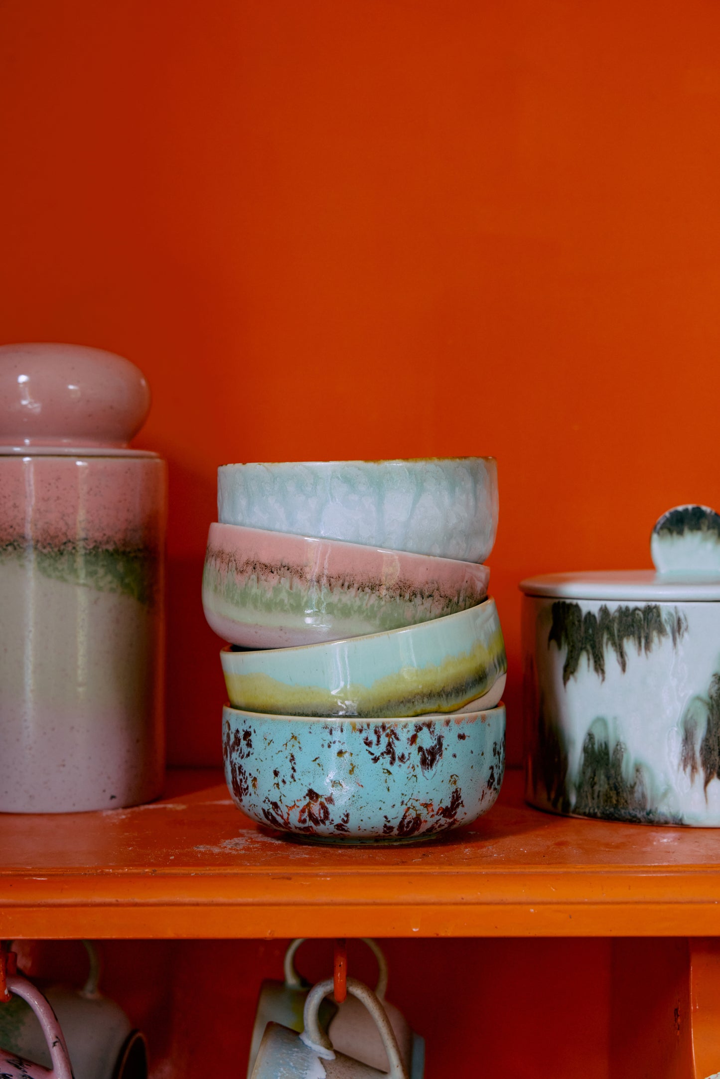 70s ceramics: dessert bowl, glaze