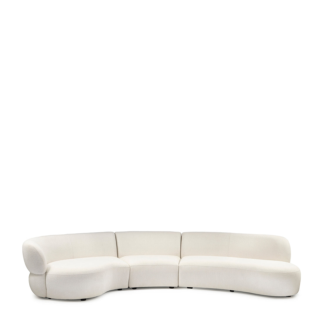 San Remo Sofa Arm Left 3,5 Peluche Bouclé Simply White