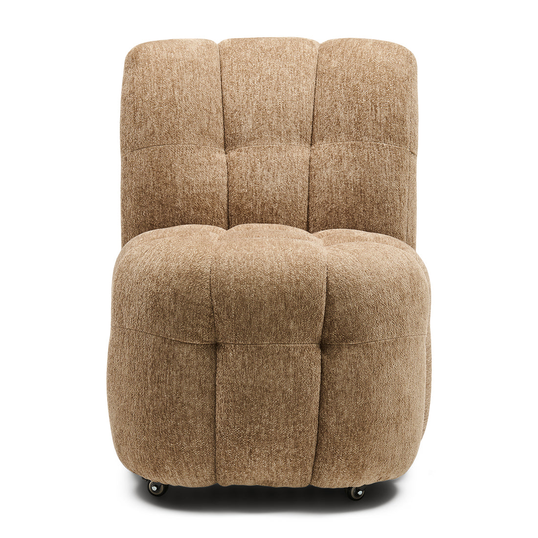 Davos Dining Chair w/wheels, Soft Weave Warm Taupe