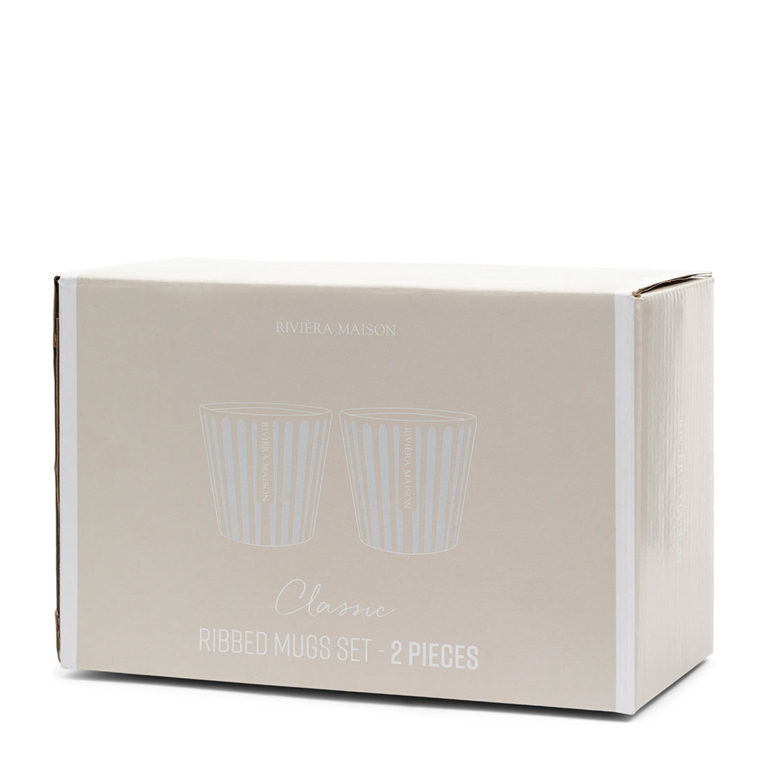 Classic Ribbed Mug Set of 2