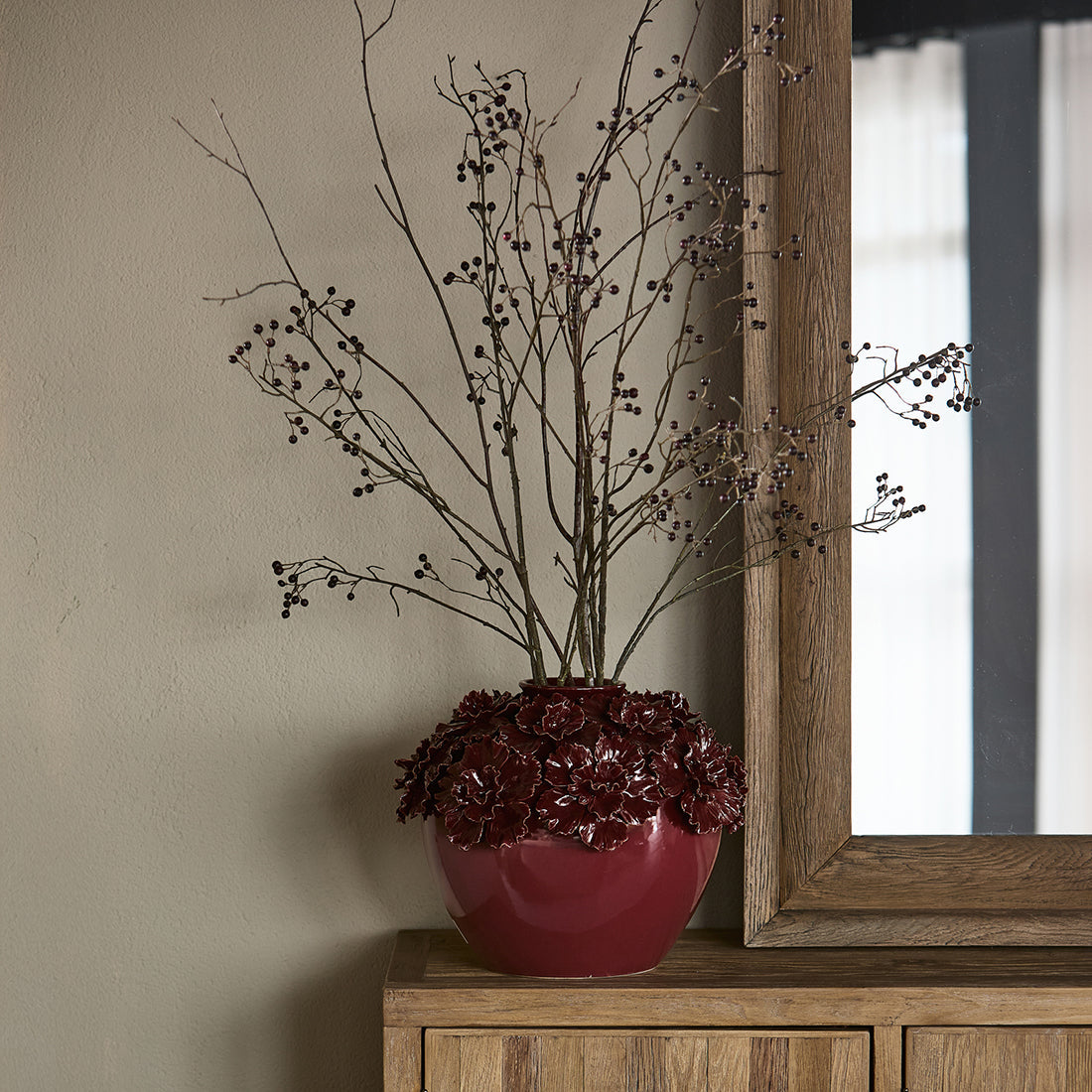 Blossom Vase burgundy L