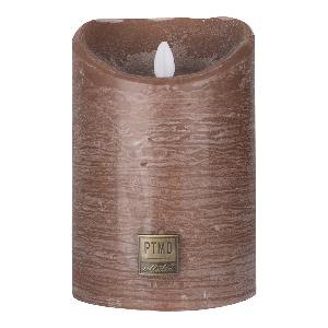 LED Light Candle rustic brown moveable flame XS