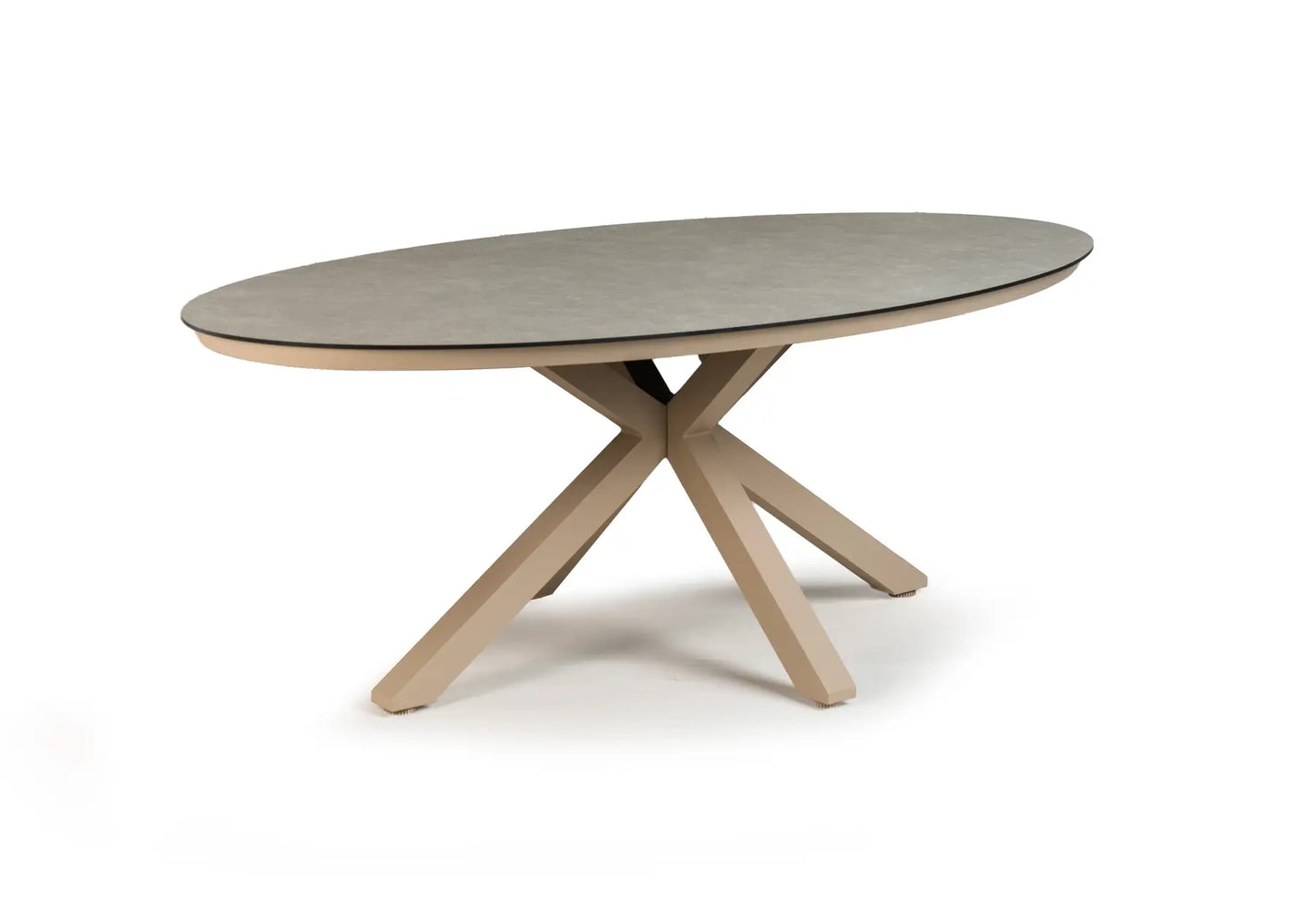 Tierra Outdoor Rivera 5-delige tuinset champagne met Oblong tafel 200 x 110 cm