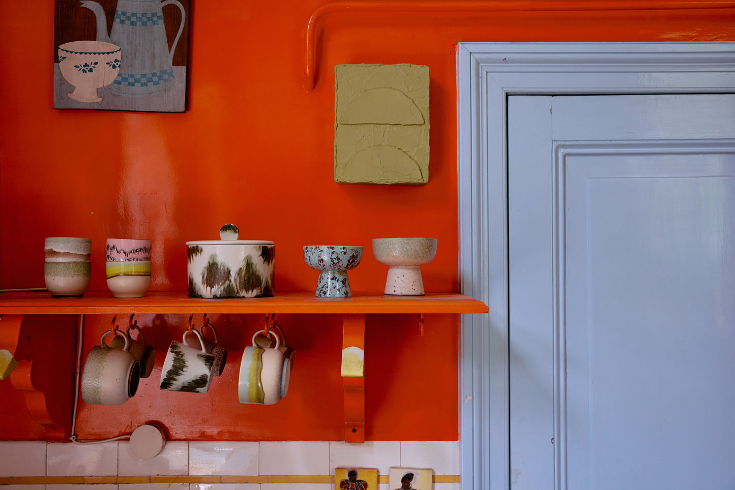70s ceramics: café cup, glint