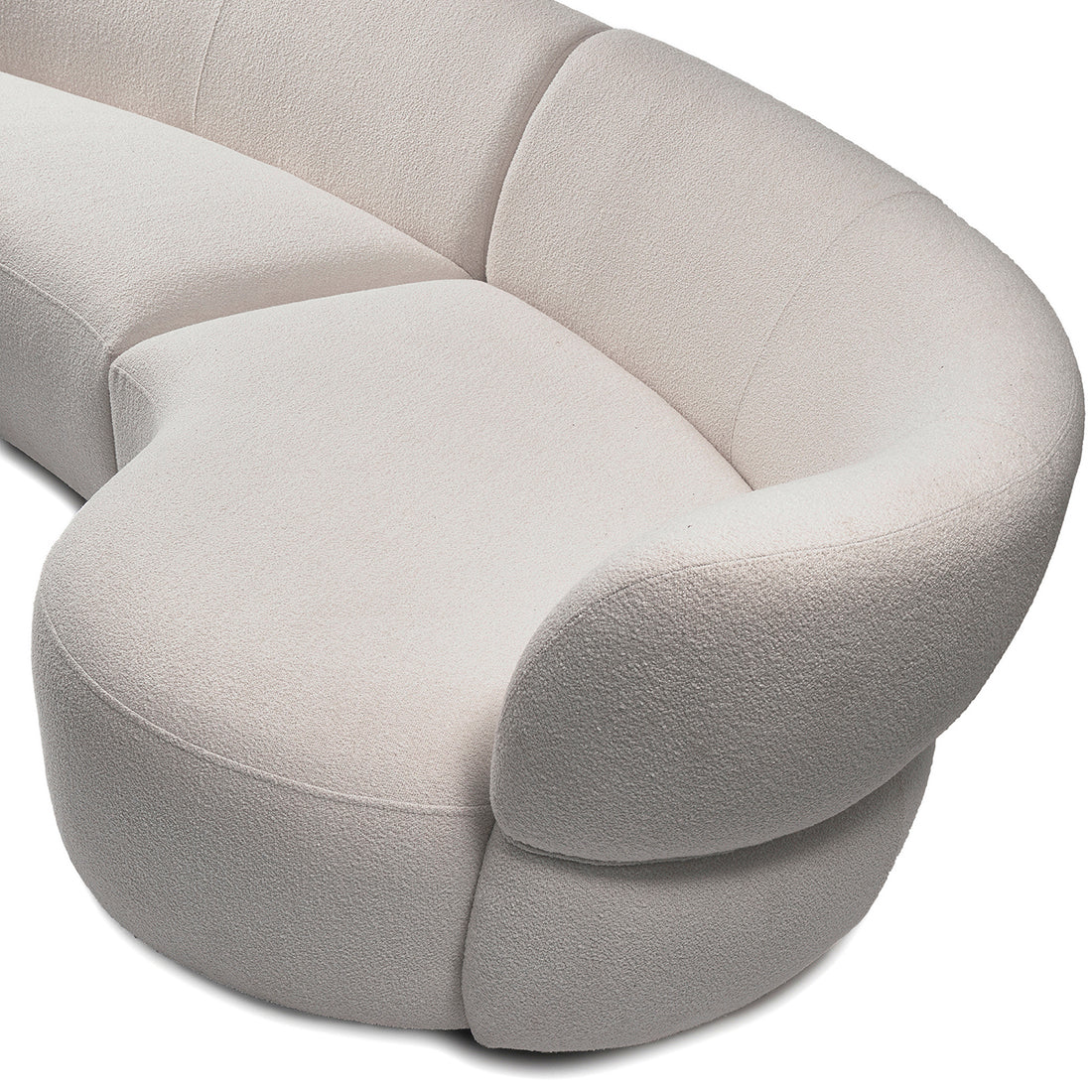 San Remo Sofa Arm Right 2,5  Peluche Bouclé Natural Grey