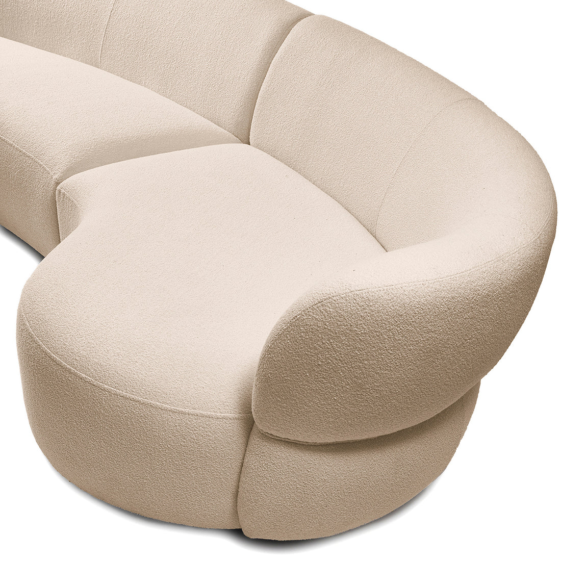 San Remo Sofa Arm Right 2,5  Peluche Bouclé Natural Grey