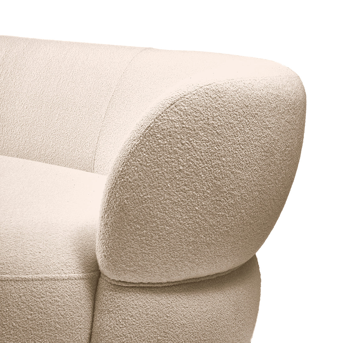 San Remo Sofa Arm Right 2,5  Peluche Bouclé Natural Grey