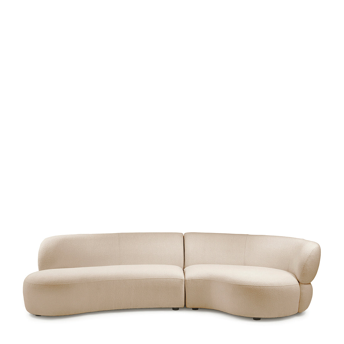San Remo Sofa Arm Right 2,5  Peluche Bouclé Natural Grey
