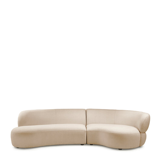 San Remo Sofa Arm Right 2,5  Peluche Bouclé Natural Grey