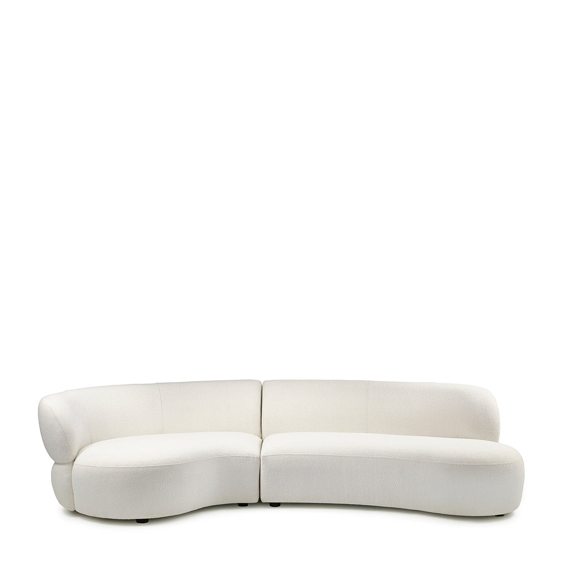 San Remo Sofa Arm Left 2,5 Peluche Bouclé Simply White