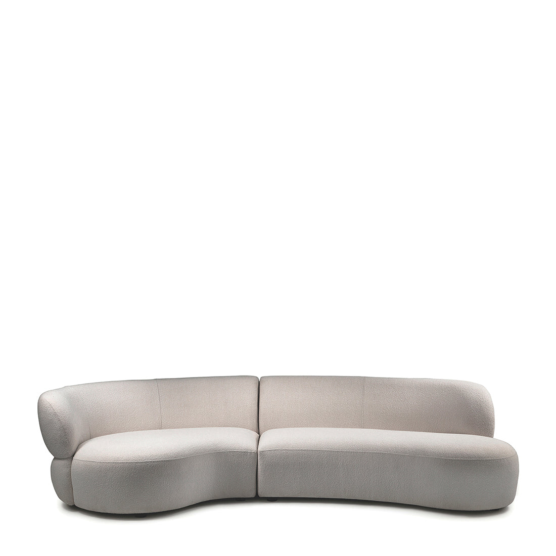 San Remo Sofa Arm Left 2,5 Peluche Bouclé Natural Grey