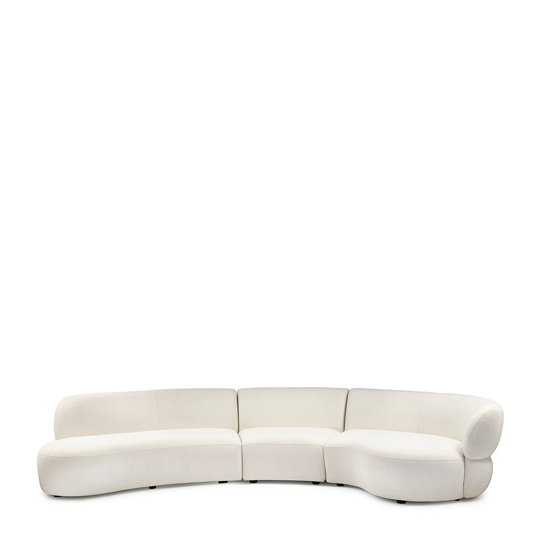 San Remo Sofa Arm Right 3,5 Peluche Bouclé Simply White