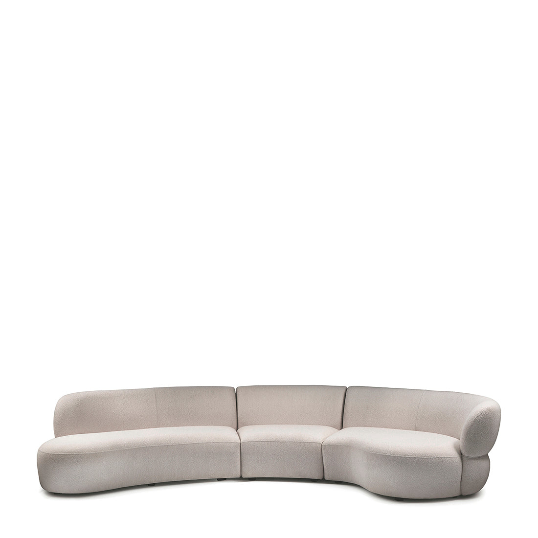 San Remo Sofa Arm Right 3,5  Peluche Bouclé Natural Grey
