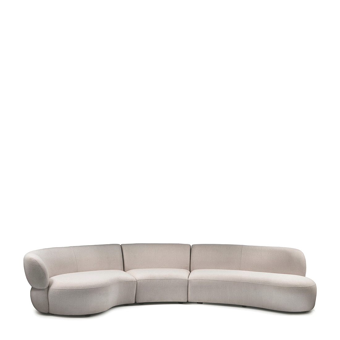 San Remo Sofa Arm Left 3,5  Peluche Bouclé Natural Grey