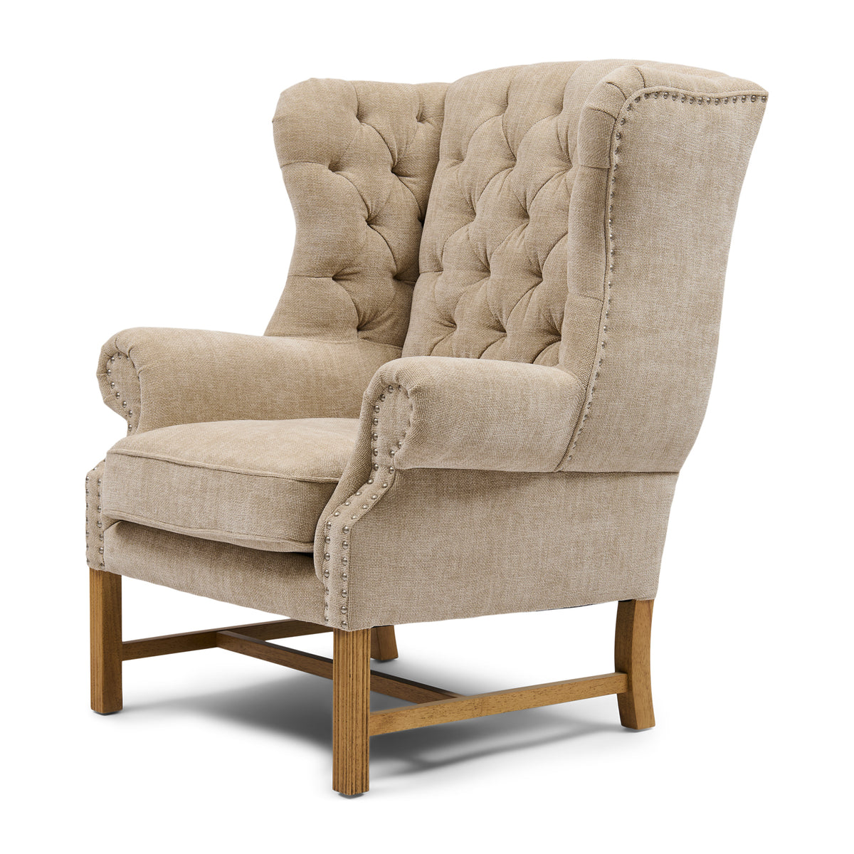 Franklin Park Wing Chair, Montmartre Weave, Natural Linen