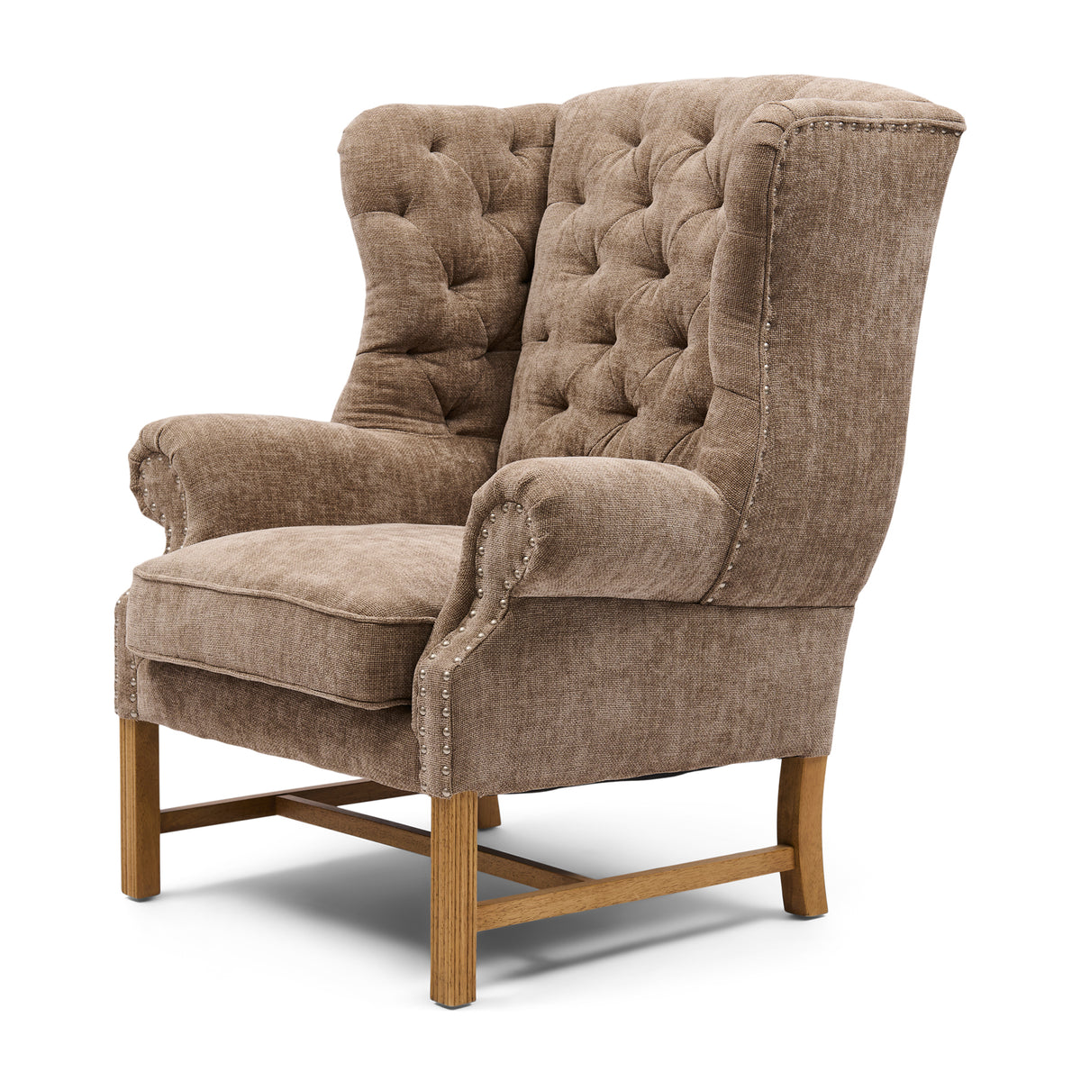 Franklin Park Wing Chair, Montmartre Weave, Warm Mushroom