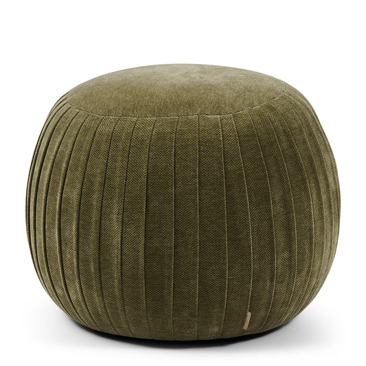 Paris Footstool, Vintage Jaquard Oregon Green