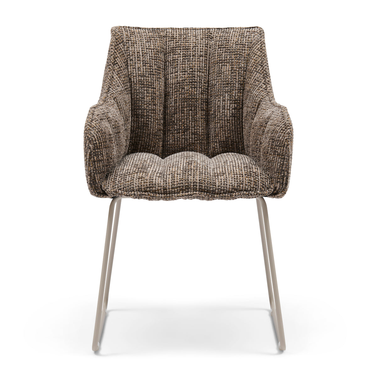 High Line Park Dining Armchair, Tweed, Sepia Brown