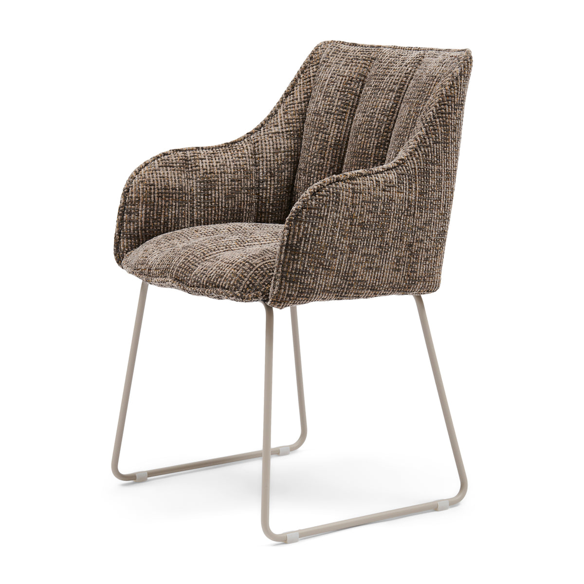 High Line Park Dining Armchair, Tweed, Sepia Brown