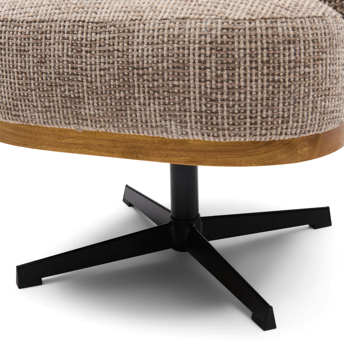 Ceranova Swivel Dining Armchair, Tweed, Liver Grey