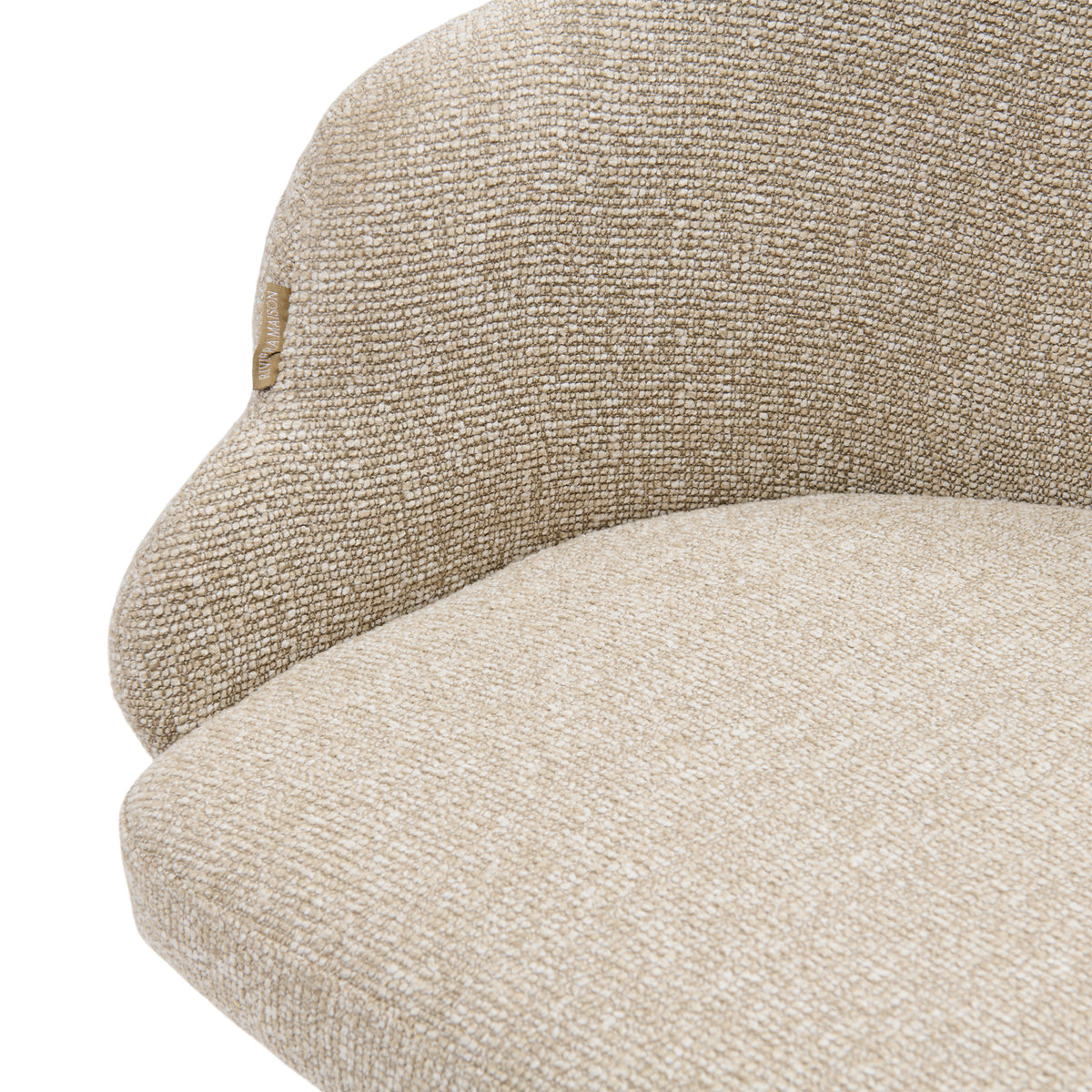 Burlington Swivel Dining Armchair, Mountain Weave, Dune Sand
