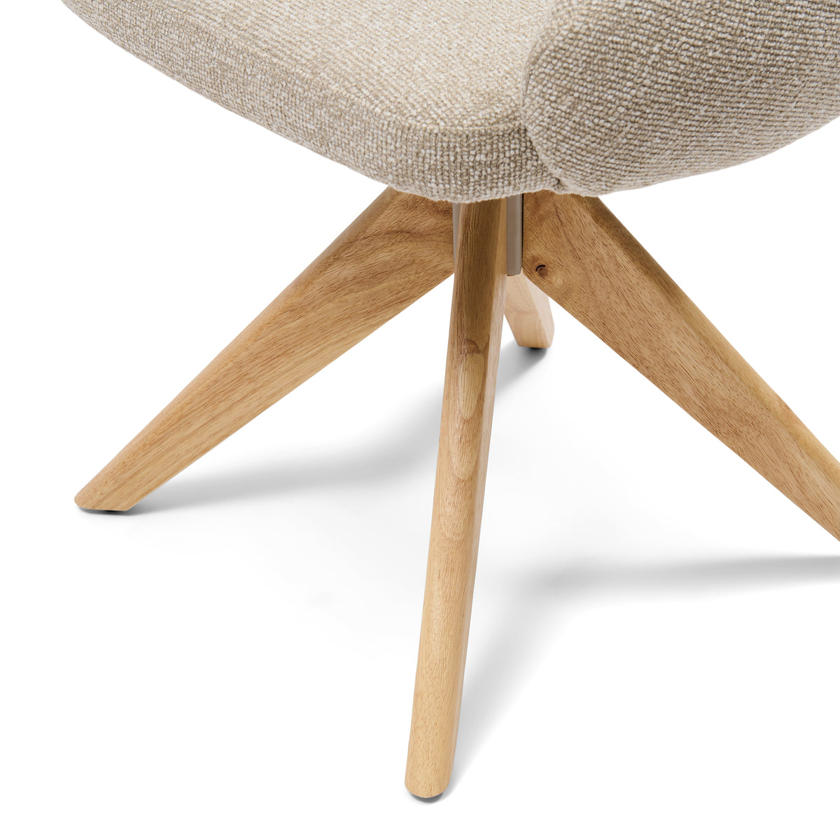 Burlington Swivel Dining Armchair, Mountain Weave, Dune Sand