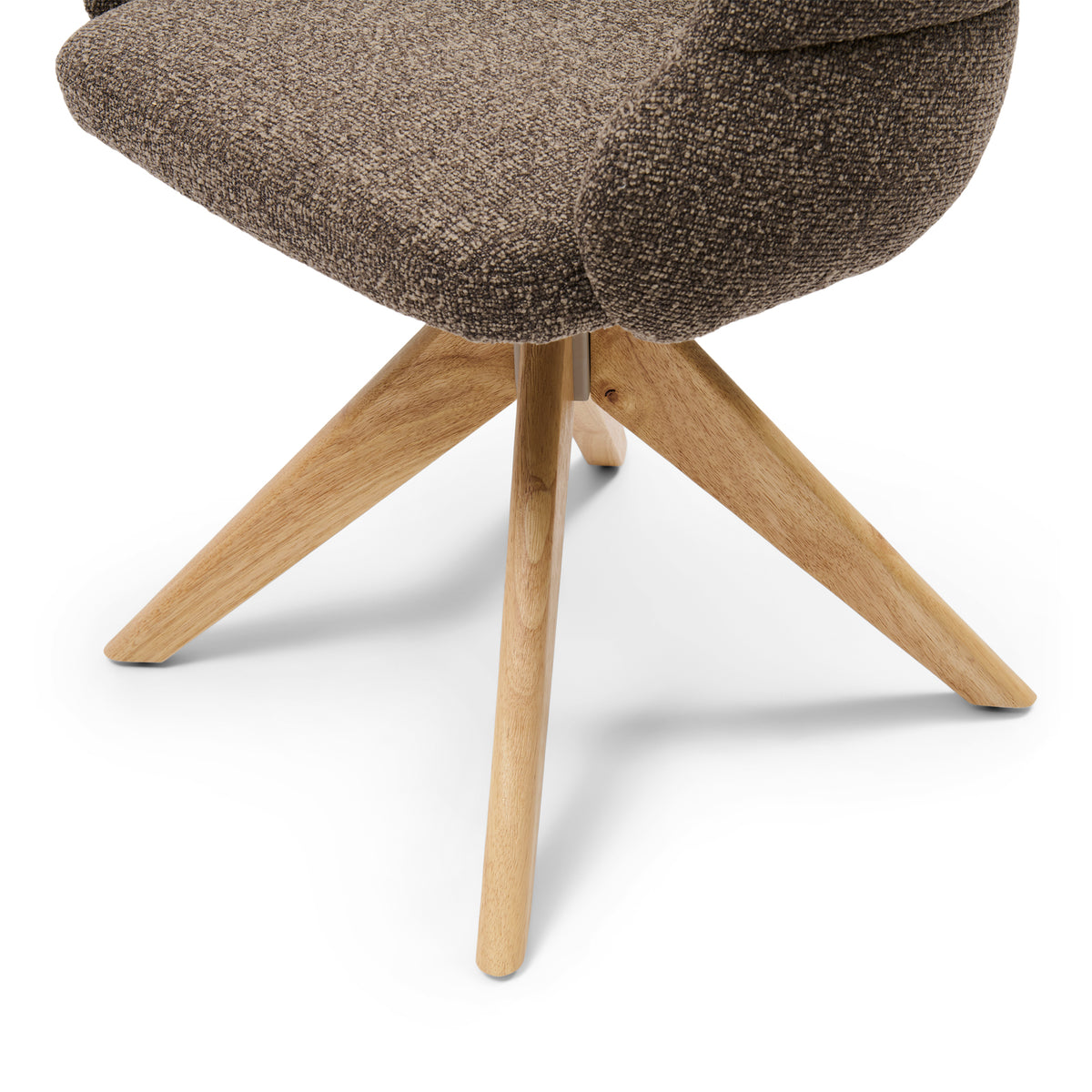 Burlington Swivel Dining Armchair, Mountain Weave Lush Brown