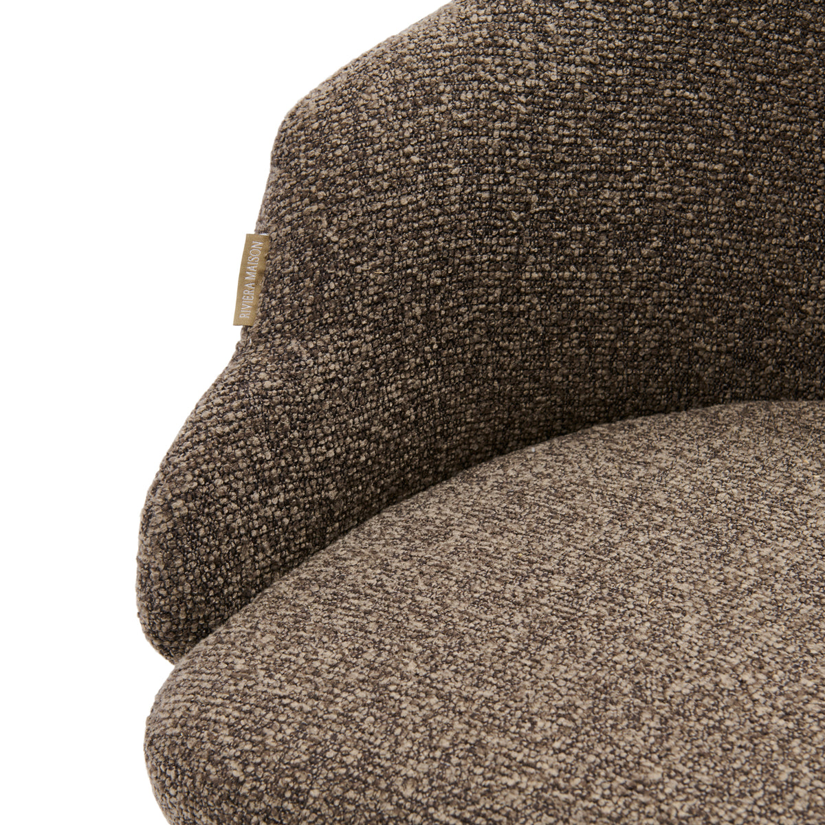 Burlington Swivel Dining Armchair, Mountain Weave Lush Brown
