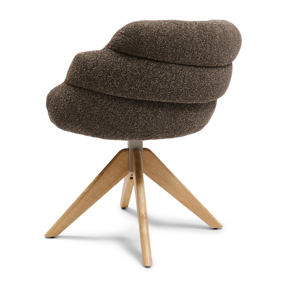 Burlington Swivel Dining Armchair, Mountain Weave Lush Brown