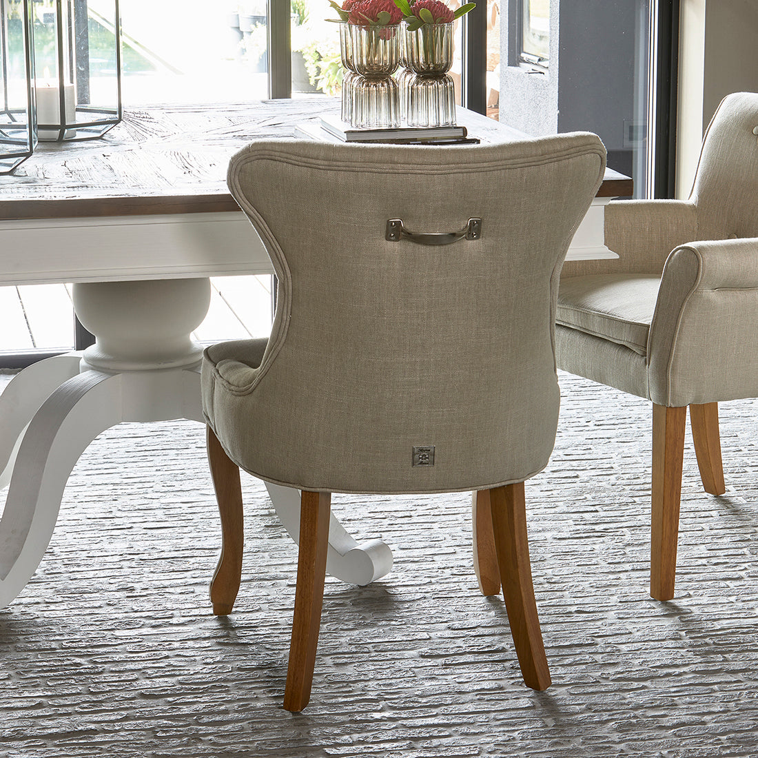 George Dining Chair lin Flax