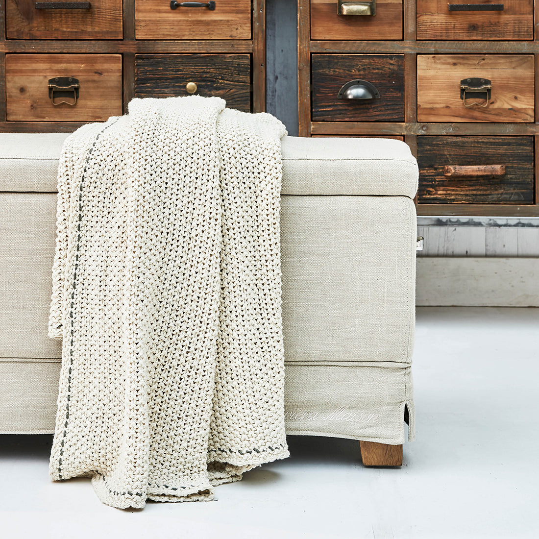 The Club Bench 160x40 linen Flax
