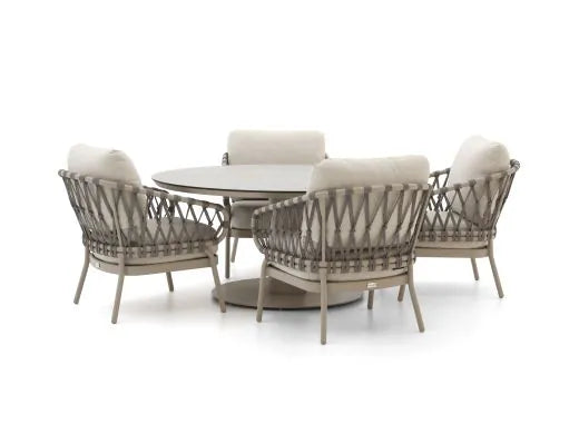 Tierra Outdoor Natal/Moreno ø 150cm low dining tuinset 5-delig