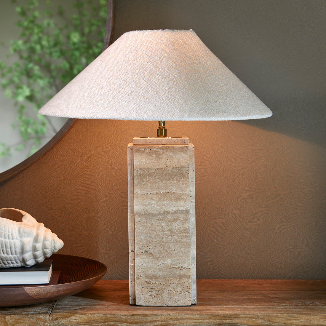 Cone Bouclé Lampshade white