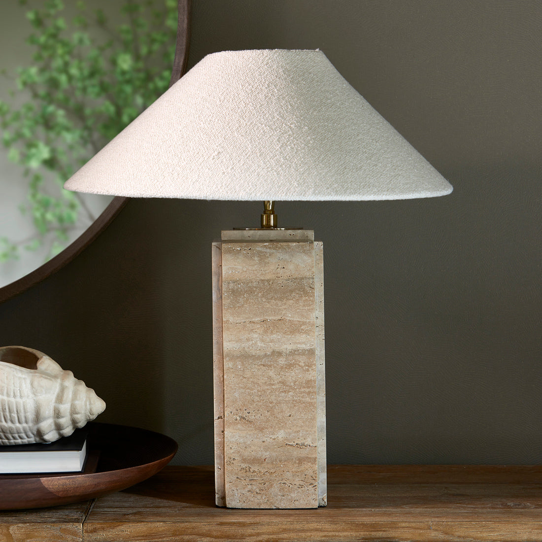 Cone Bouclé Lampshade white