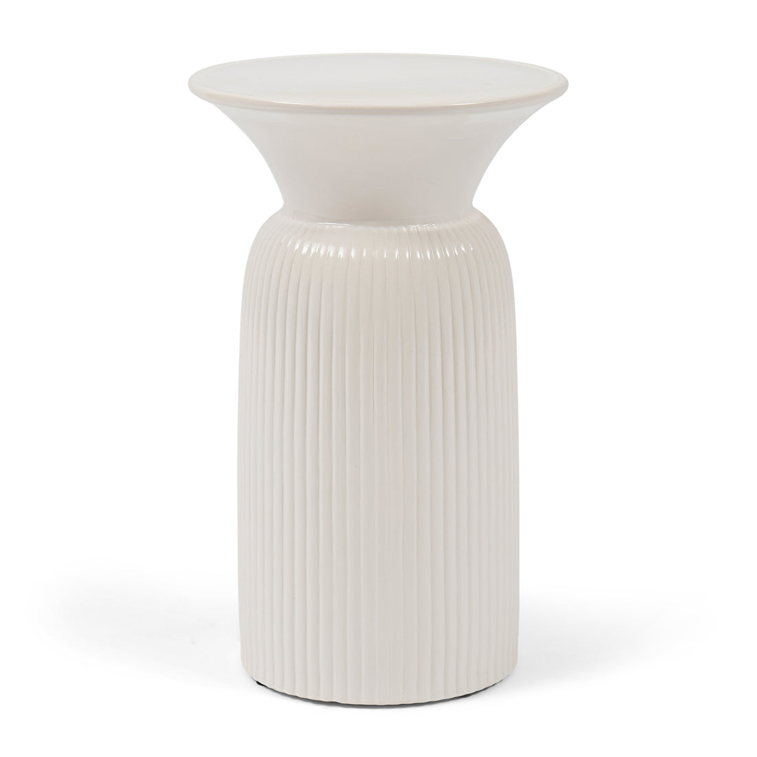 Cascais End Table High Pure White