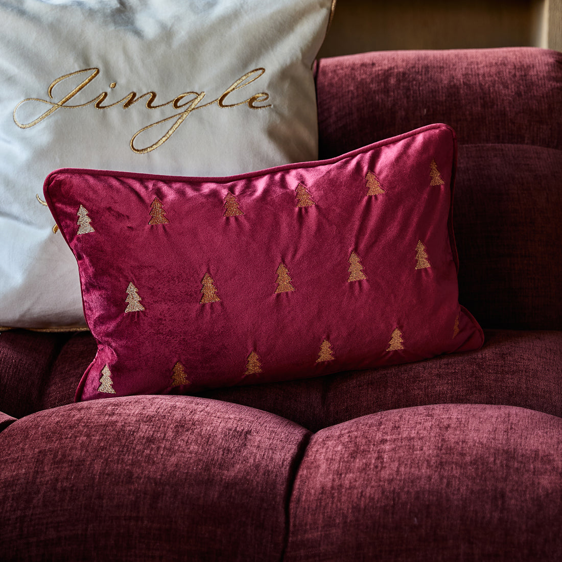 Golden Christmas Pillow Cover 50x30