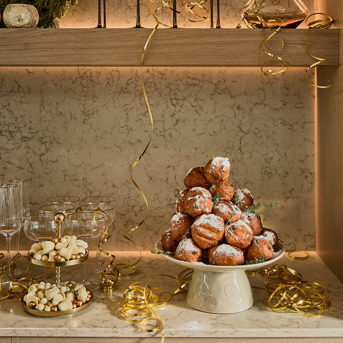 Portofino Cake Stand flax