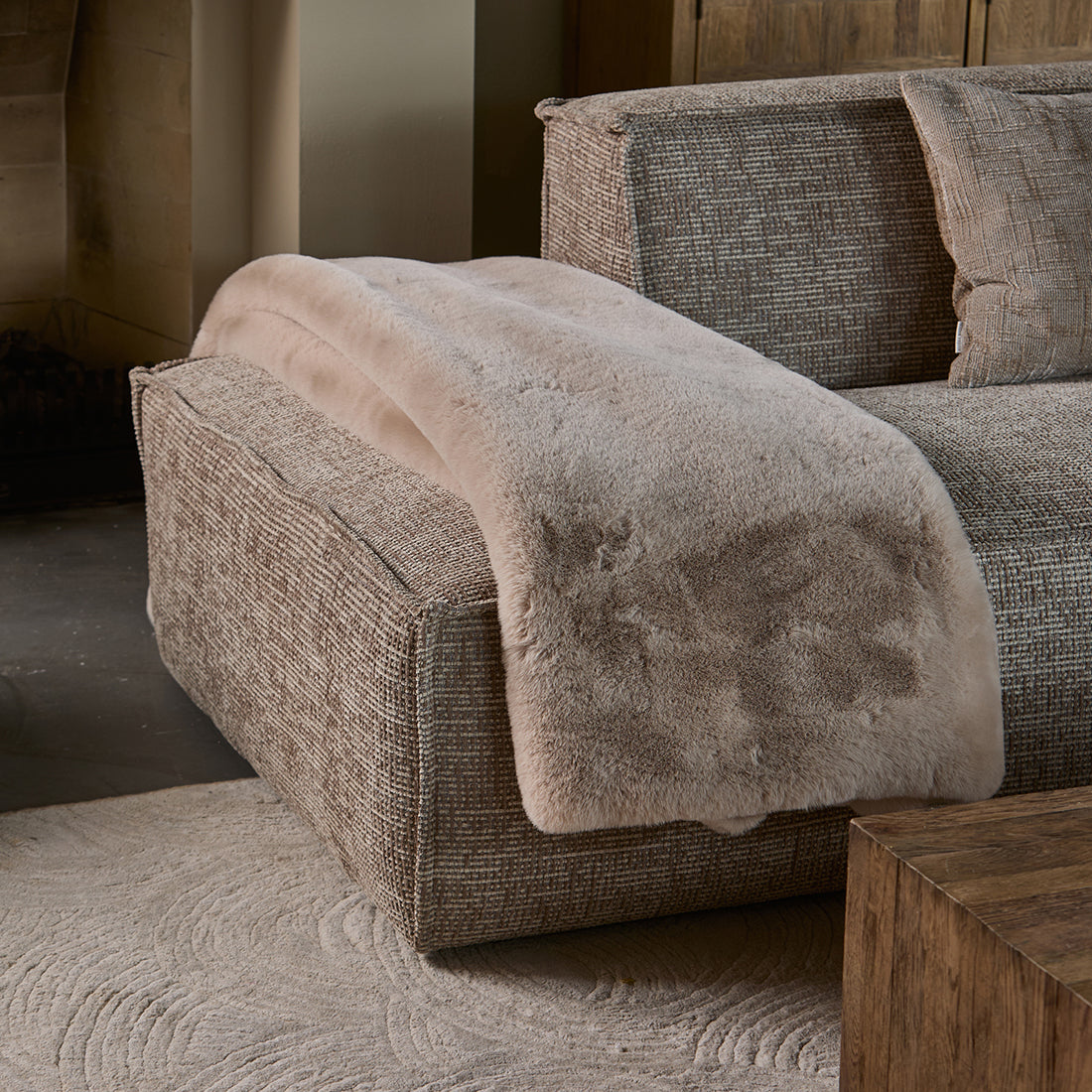 Heather Alba Faux Fur Throw 180x130