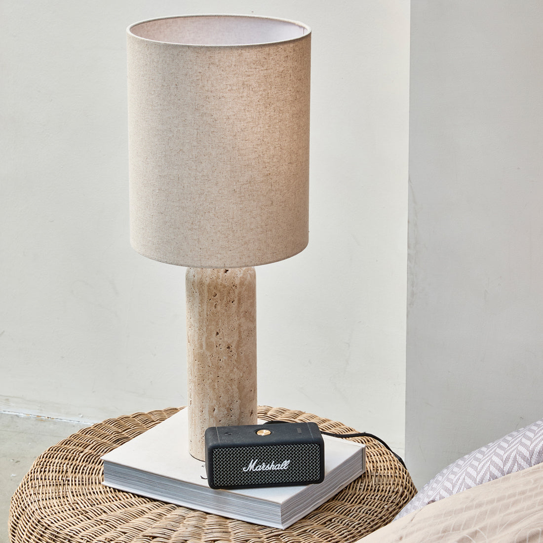 Mira Travertine Table Lamp