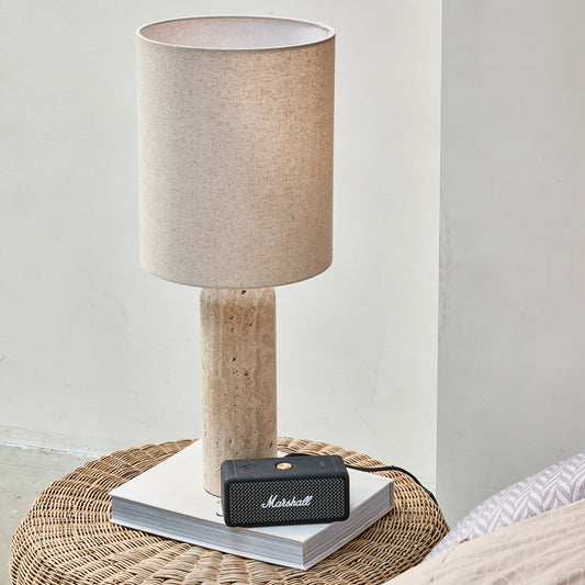 Mira Travertine Table Lamp