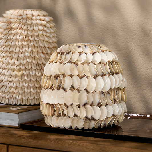 Ocean Cay Shell Vase Low
