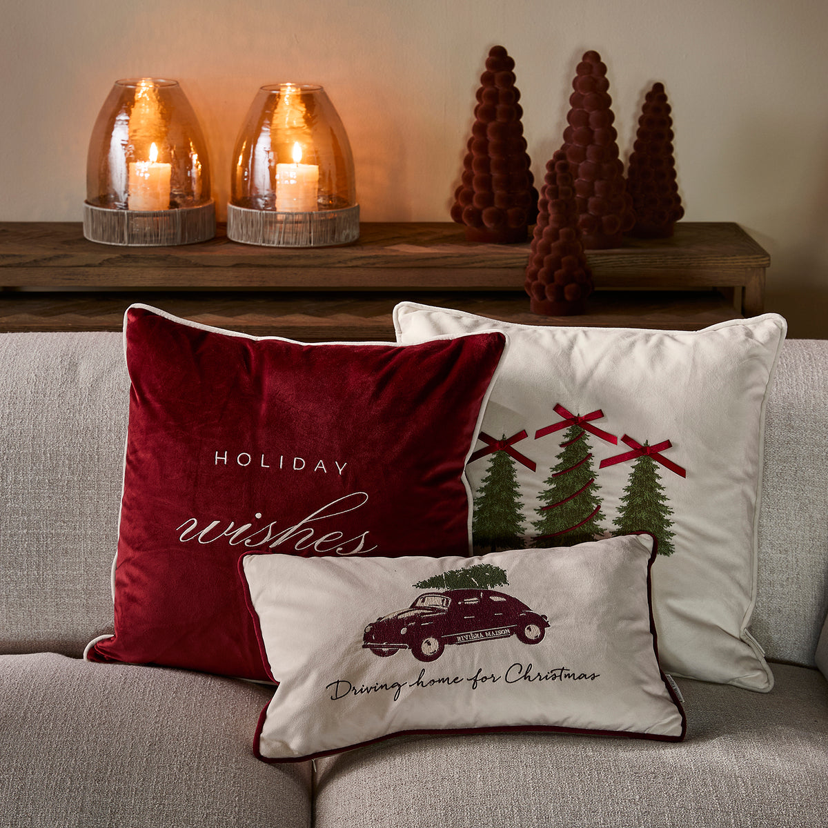 Driving Home For Christmas Pillow 50x30