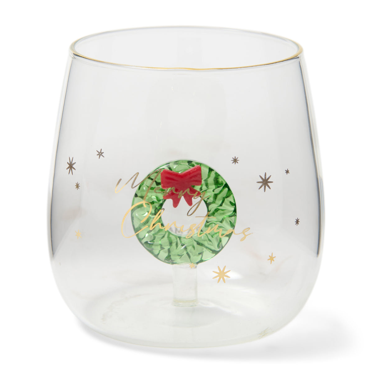 Holiday Wreath Water Glass