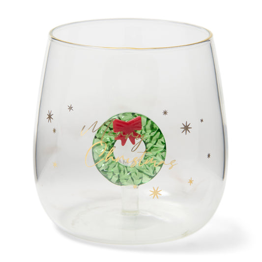 Holiday Wreath Water Glass