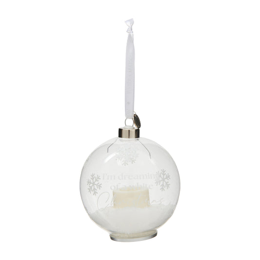 White Christmas LED Ornament Dia 10