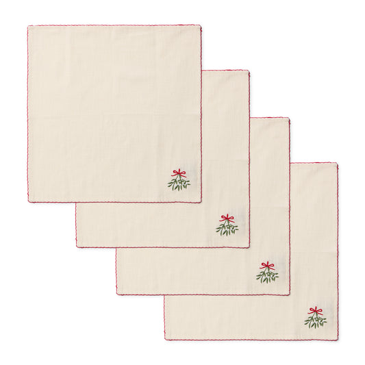 Mistletoe Charm Napkin 4 Pieces