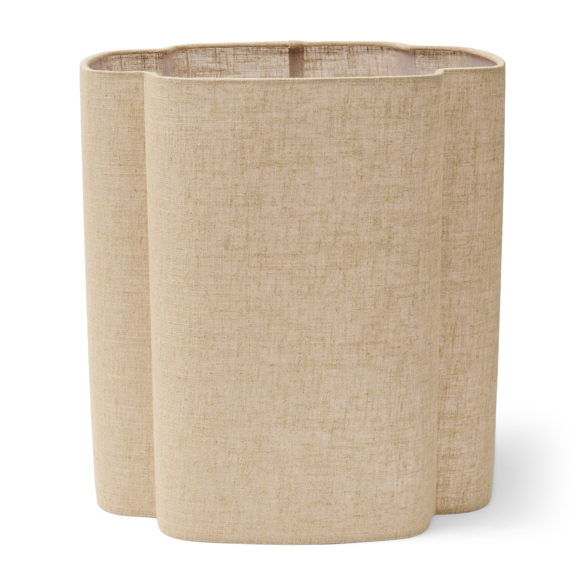 Merlan Linen Quatrefoil Lampshade Natural 35x37