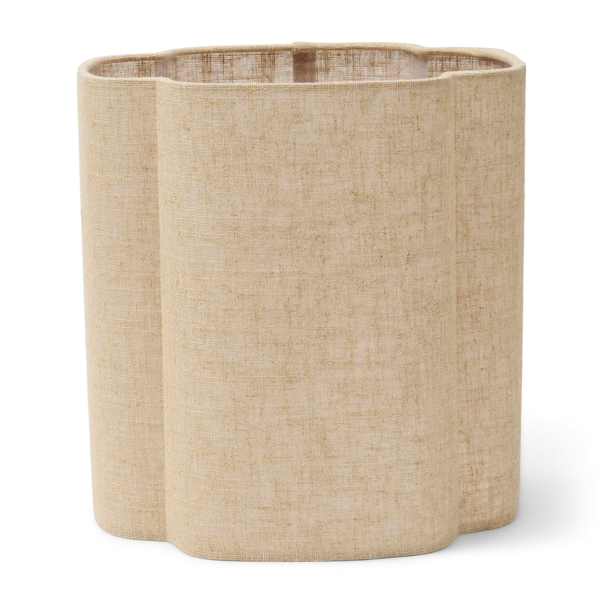 Merlan Linen Quatrefoil Lampshade Natural 25x26