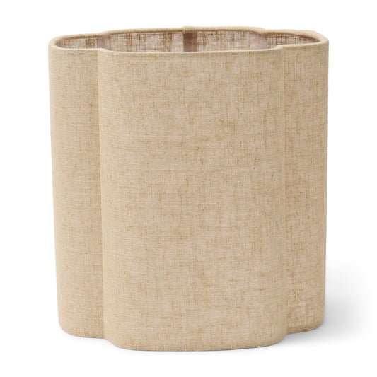 Merlan Linen Quatrefoil Lampshade Natural 25x26